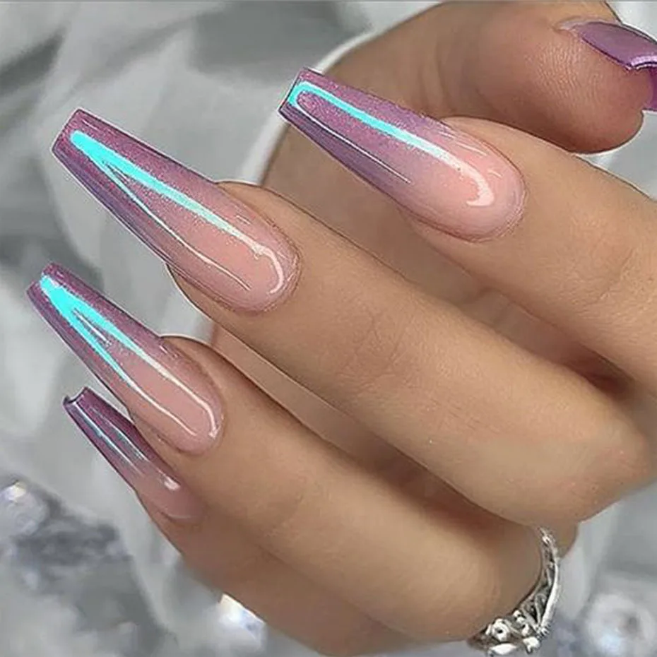 12 Box Powder Nails Decoration Charm Holographic Nail Glitter Set Mirror Transparent Pigment Nail Art Manicure Dust LAJK01-12-2