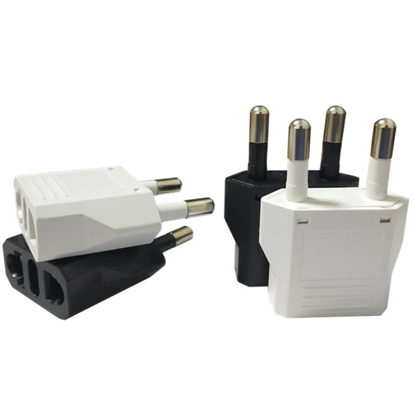 Plug Adapter 1pcs European KR Italy US to EU Travel Plug Adapter Electric Plug Converter Power Socket AC Outlet 4.0mm White Black Yellow Blue plug adapter,ac adapter