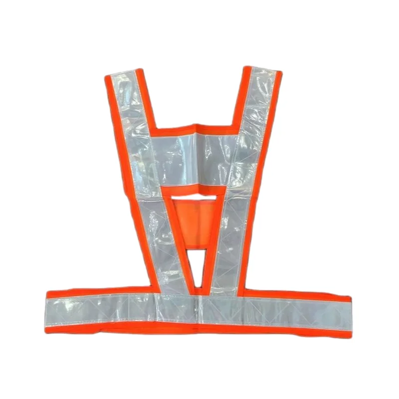 Reflective Tape Safety V Style Vest Road Traffic Reflector Clothing With PVC Warning Tape