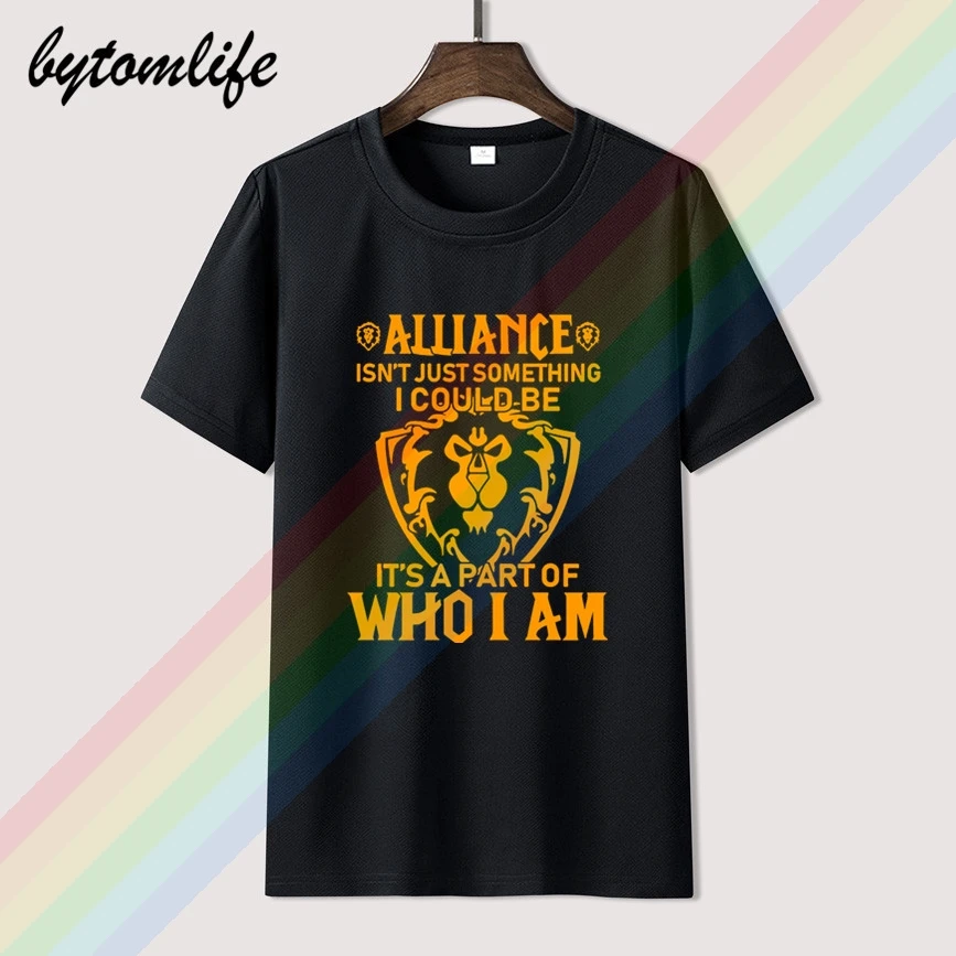 Мужская рубашка с коротким рукавом it ALLIANCE A PART OF WHO I AM WORLD WARCRAFT повседневная