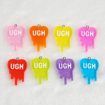 

15pcs 26*35mm Resin Charms Flatback UGH charms Necklace Pendant Keychain Earring DIY making Scrapbooking Embellishment Deco.