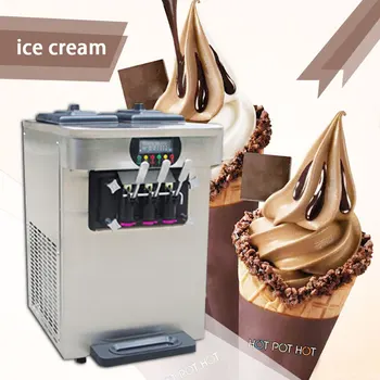 

220V/380V Commercial ice cream machine Desktop Manual ice cream machine 1600W High Power High capacity ice cream machine