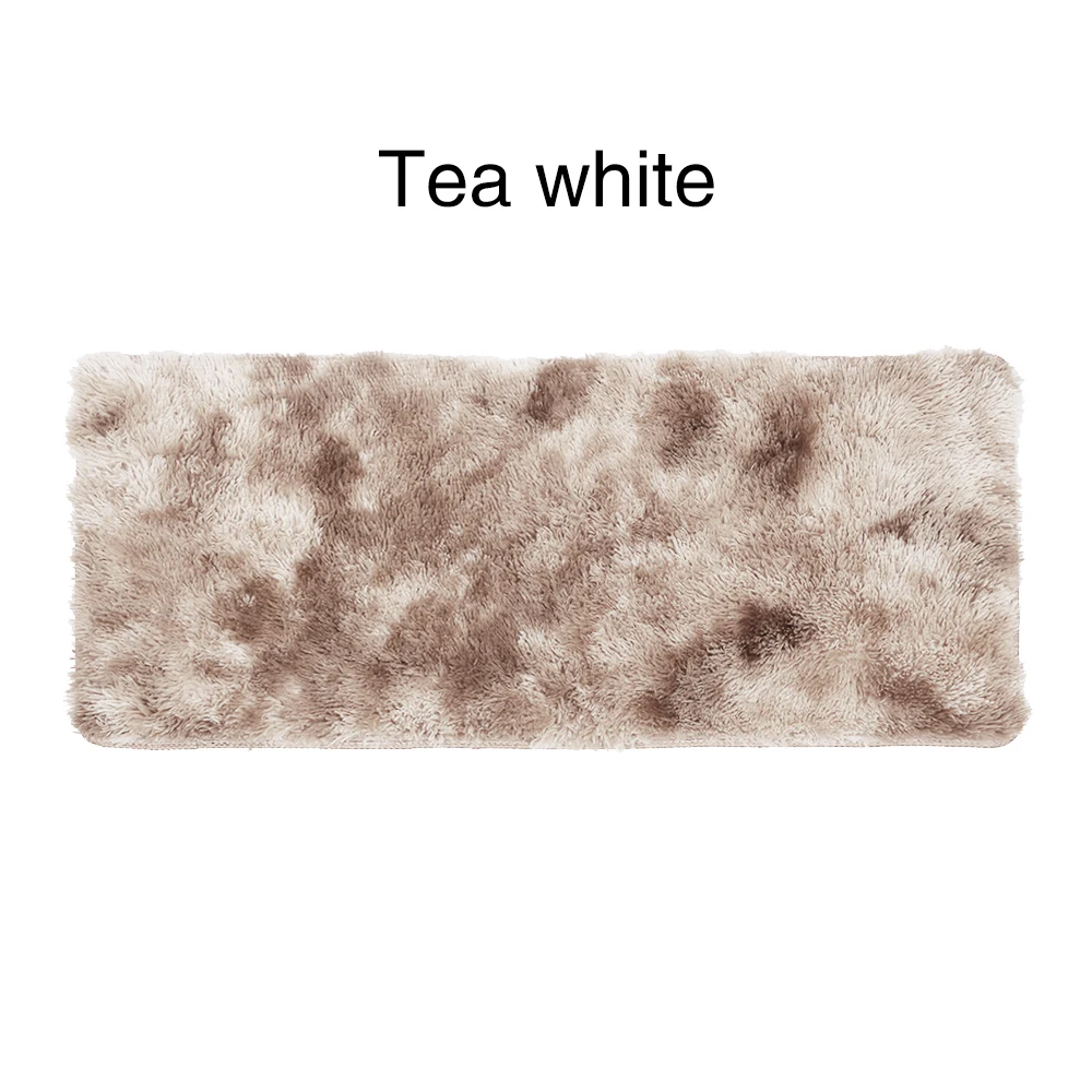 White Напольный ковер 120x50 см, разноцветный коврик для спальни, гостиничный домашний декоративный ковер, пушистые коврики из полиэфирного волокна, диван для гостиной - Цвет: White