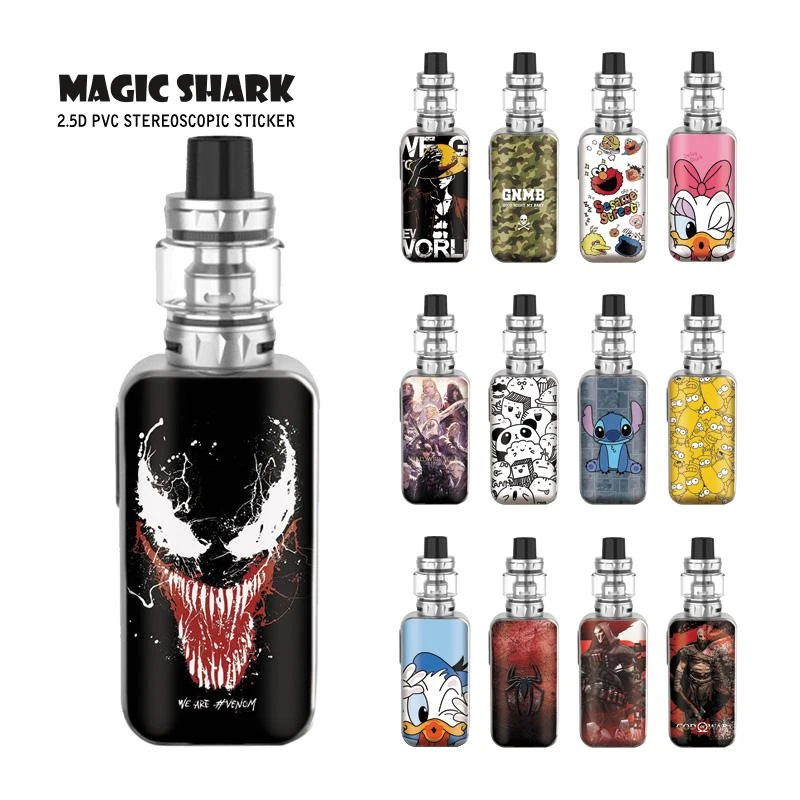 Magic Shark One Piece Duck Leopard Simpson Stitch Cartoon God Of War Venum Sticker Case Cover Film For Vaporesso Luxe S Phone Sticker Back Flim Aliexpress