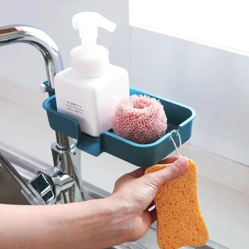 

Practical ABS Bathroom Towel Soap Holder Kitchen Sink Hanging Storage Rack Faucet Drain Shelf Home Storage Supplies