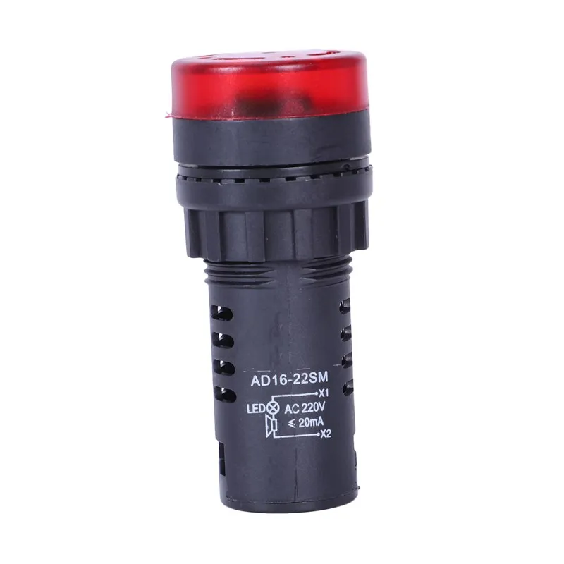 Promotion-2 Pcs Red Green LED Buzzer Beep Indicator Light 22mm AC 220V AD16-22SM