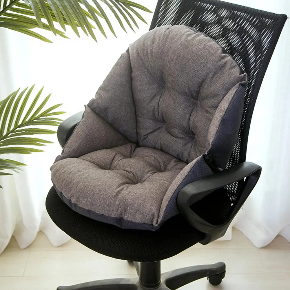 Light brown Soft Thicken Plush Shell Shape Seat Back Support Cushion Pillow for Office Home Chair Car Pad - Цвет: Light brown