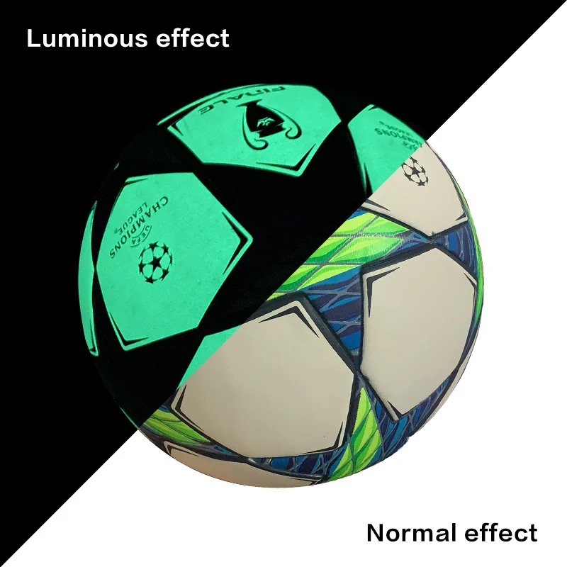 Professional Seamless Luminous Soccer Ball Size 4 /5 League Match Training Football Game Balls futbol voetbal bola de futebol
