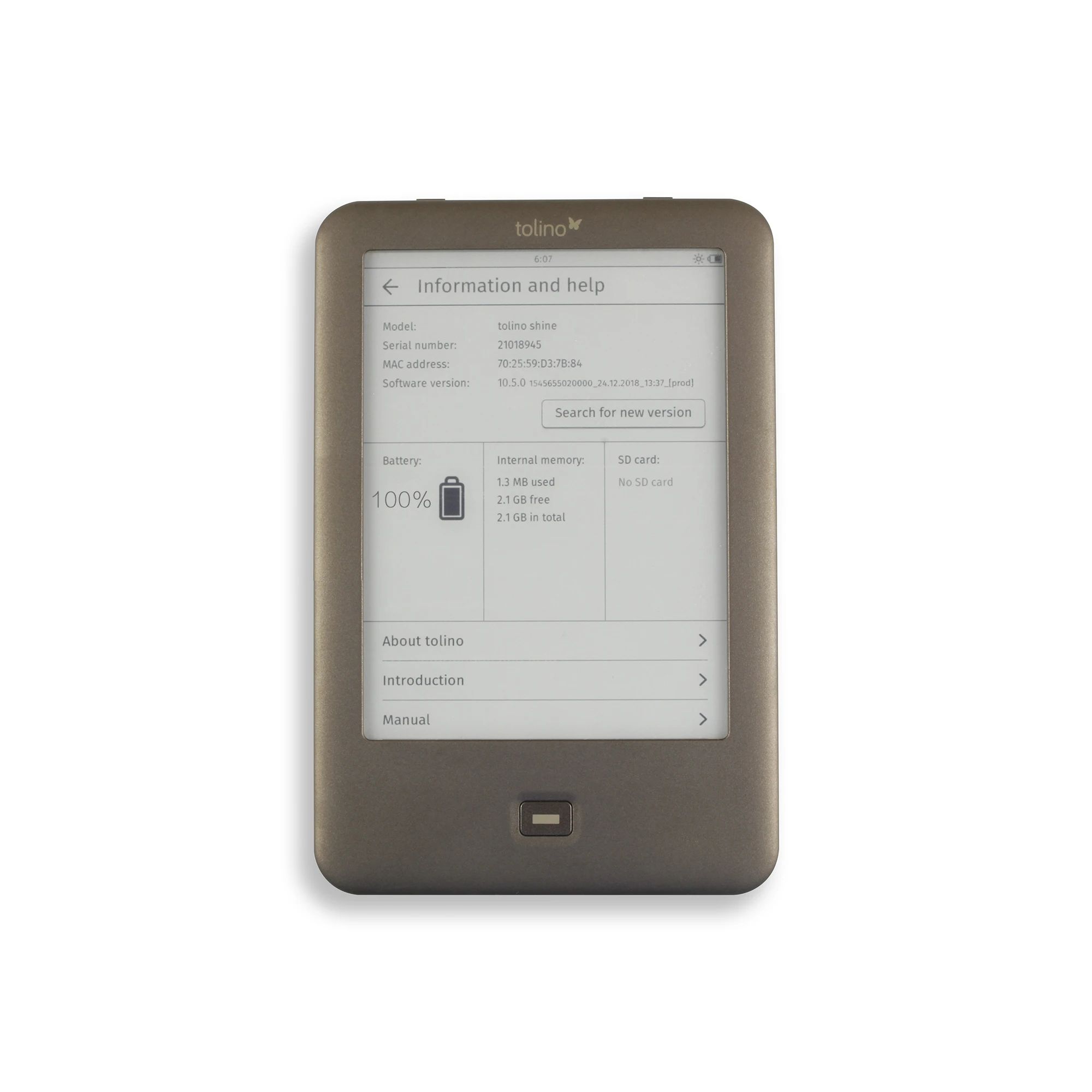  Built in Light e-Book Reader WiFi ebook Tolino Shine e-ink 6 inch Touch Screen 1024x758 electronic 
