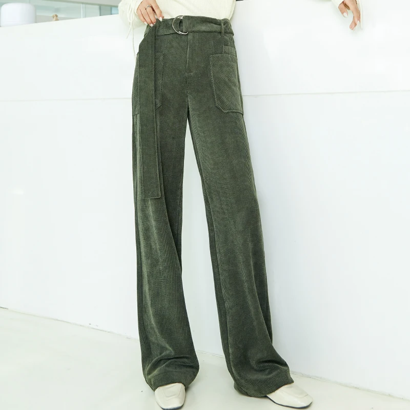 Комбинезоны с большими карманами вельветовые Широкие штаны новинка высоким