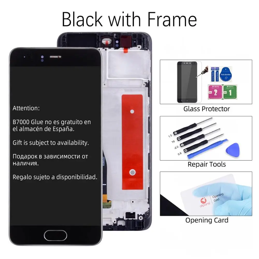 Black With Frame ЖК-дисплей для huawei P10 Дисплей Сенсорный экран VTR-L09 VTR-L10 VTR-L29 аналогово-цифровой преобразователь для huawei P10 ЖК-дисплей Дисплей Замена - Цвет: Black With Frame