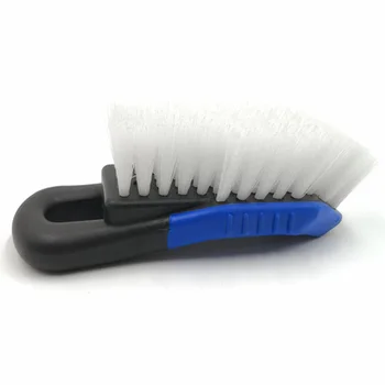 

Washing Tool Auto Detailing Wavy Vehicle Care PP Soft Bristle Car Wheel Brush Tire Cleaner Black Handle Practical Universal