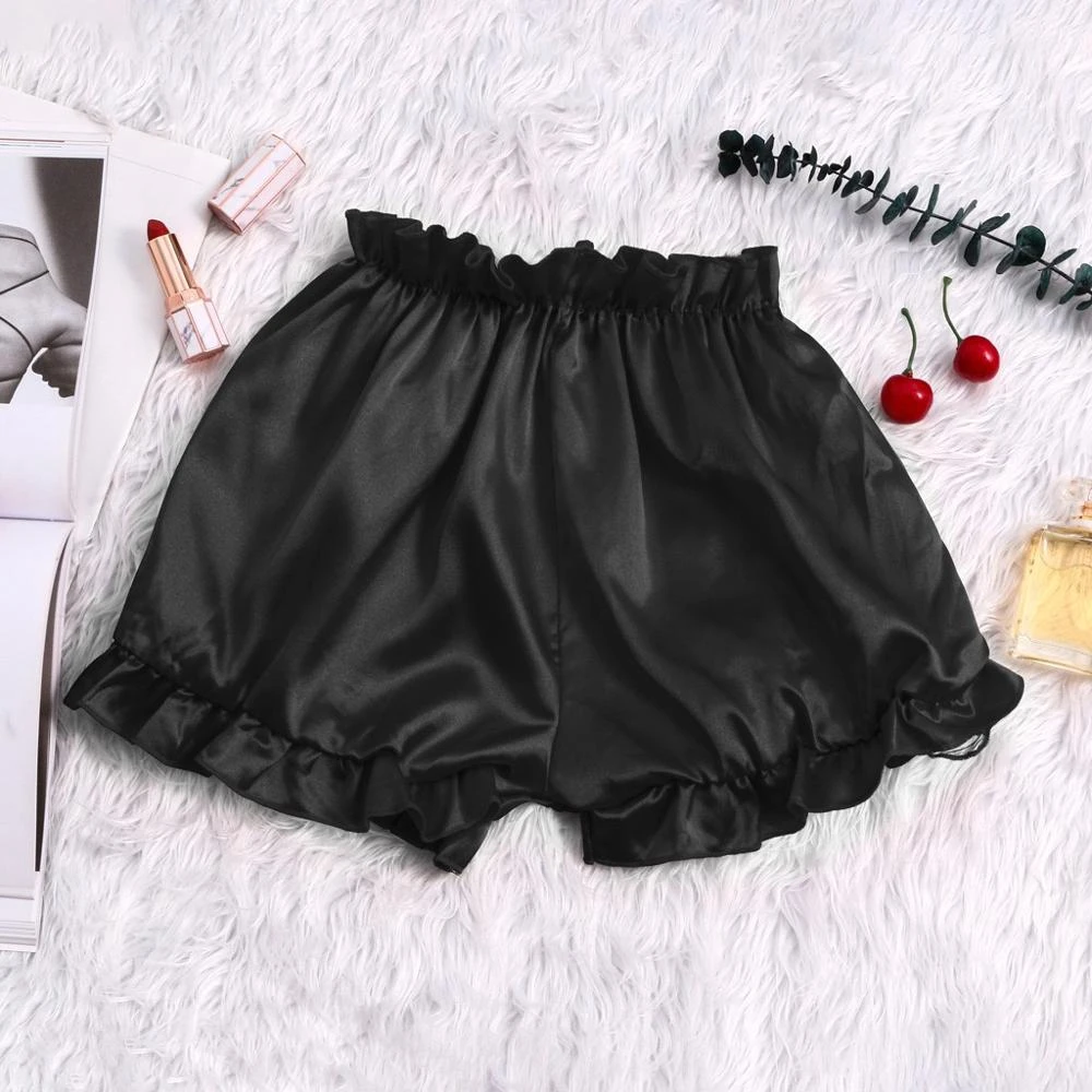 high waisted pyjama shorts