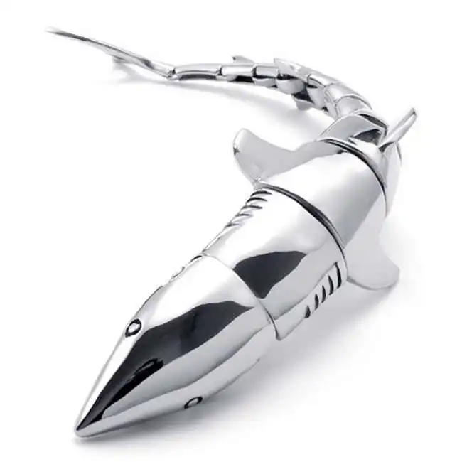Большая акула из нержавеющей стали, горячая Распродажа, мужской браслет из нержавеющей стали, животное, сделай сам, браслет, ювелирное изделие, дружба, изготовление ювелирных изделий, голограмма