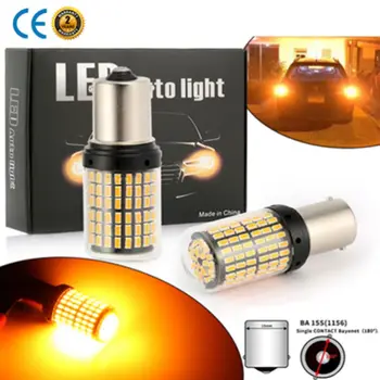 

2PCS T20 7440 W21W 144smd W21W 7440 Waterproof Car LED Headlight Front Light Bulb Turn Signal Light Super Bright HOT