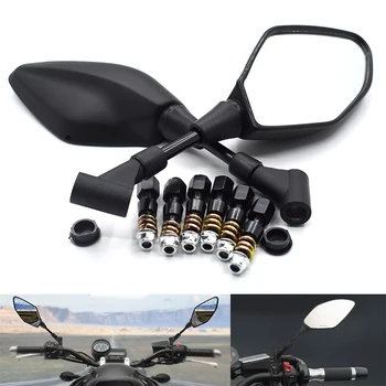 

2Pcs/Pair Universial 8mm 10mm Motorcycle Mirror Convex Mirror black For Yamaha FZR400RR FZR600 FZR600R FZR750R FZR1000 FZS1000