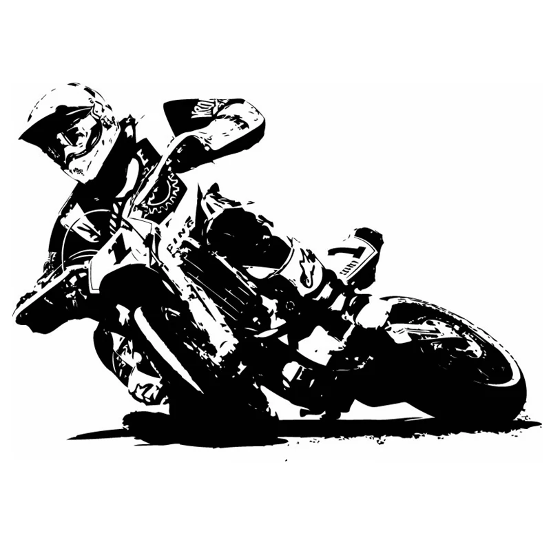 Dctal Off-road Motorcycle Sticker Vehicle Motocross Decal Posters Vinyl Wall Decals Autobike Pegatina Decor Mural Autocycle