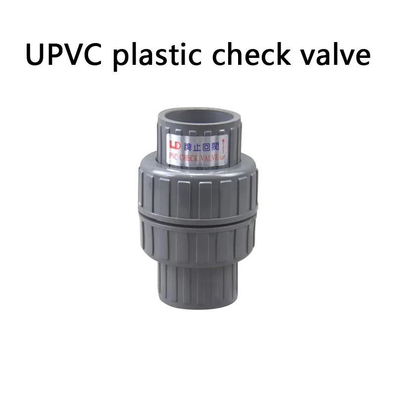 

PVC One Way Non Return Check Valve Pipe Fitting For Garden Irrigation Aquarium Fish Tank 32-63mm Inner Diameter 1 Pcs