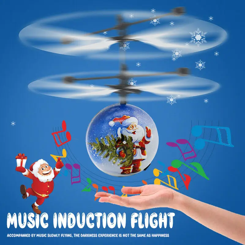 Christmas Mini Drone Induction Aircraft Music Santa Claus Aircraft Flying Toys RC Helicopter Xmas Gift Drone Toys For Children Christmas Mini Drone Induction Aircraft Music Santa Claus Aircraft Flying Toys RC Helicopter Xmas Gift Drone Toys For Children