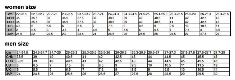 0 男 女 鞋码