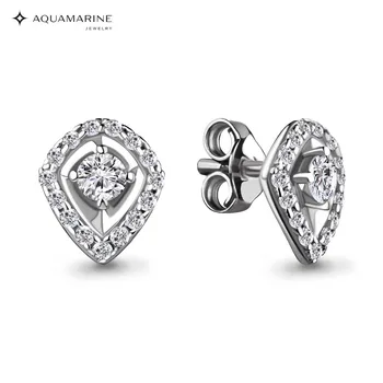 

AQUAMARINE stud with cubic, silver 925