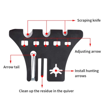 

Archery Multifunctional Nock Adjusting Portable Bow Fletchings Remover Wrench Repair Tool Cleaning Installing Universal