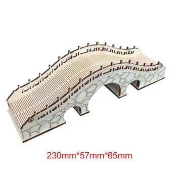 

230x57x65mm Sand Table Model Bridge Assembly Landscape Bridge Mini Three Holes Bridge Model Educational Toy Gift For Children