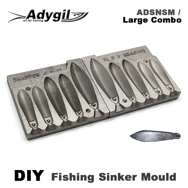 Adygil DIY для рыбалки и морских окуней грузило, высокое качество пресс-форм ADSNSM/большой комбинированный рифовых и морских окуней грузило, высокое качество 112g 224g 336g 5 гнезд