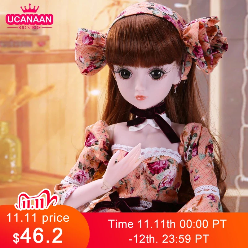 UCanaan/23 6 ''BJD кукла с одеждой наряд обувь парик Макияж 19 Шаровые опоры для