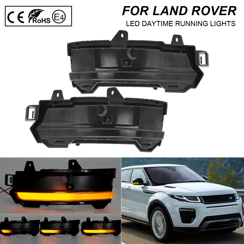 

2X dynamic LED side mirror blinker Light Turn Signal Lamp For Land Rover Evoque 2014-2017
