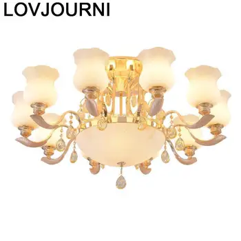 

Luminaire Flesh Vintage Lustre E Pendente Para Sala De Jantar Fixtures Hanging Lamp Crystal Light Luminaria Deco Maison Hanglamp