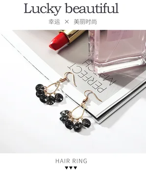 

Popular jewelry long rhinestone earrings simple wild personality earrings simple goddess temperament earrings