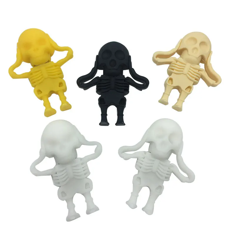 

new usb flash drive 128gb pen drive 32gb black skull skeleton pendrive 16gb 8GB 64GB usb 2.0 usb memory christmas halloween gift
