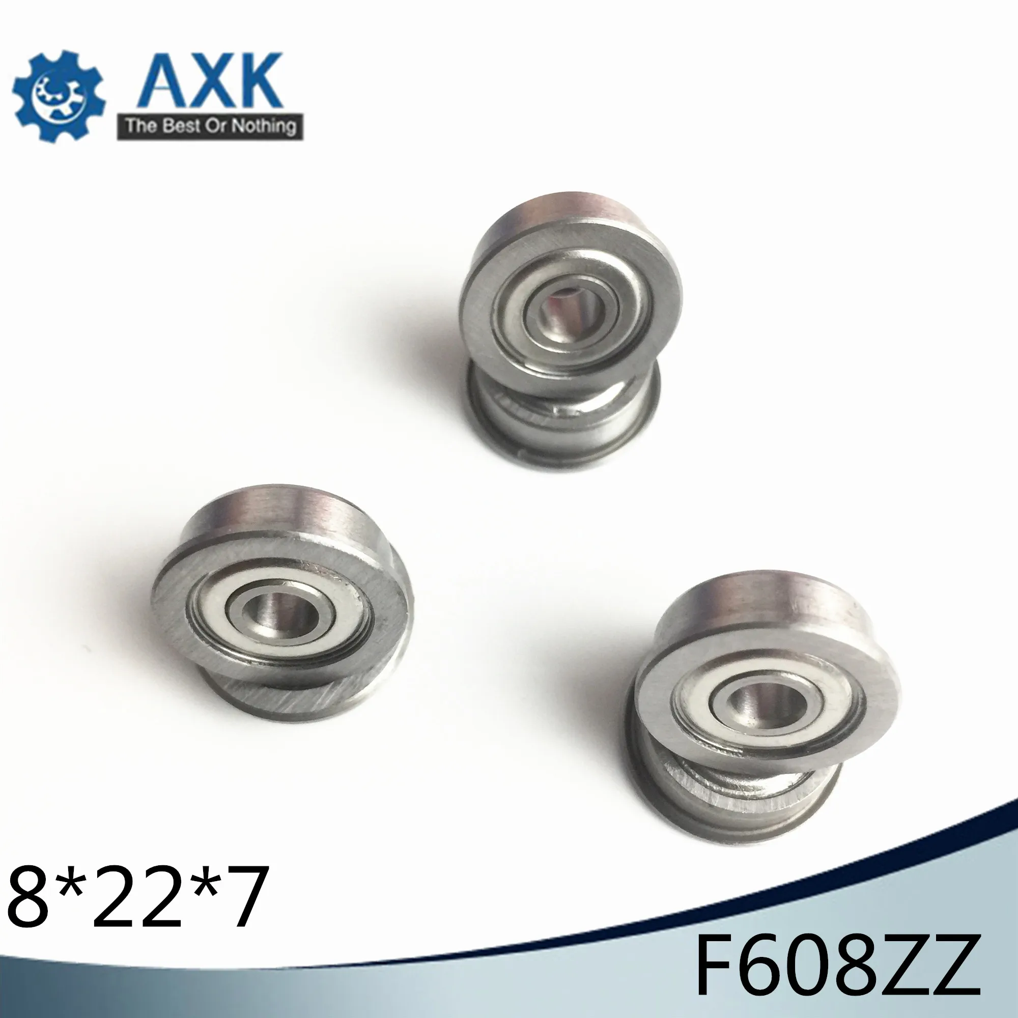 F608ZZ Bearing ABEC-5 (10PCS) 8*22*7 mm Flanged F608Z Ball Bearings F608 ZZ