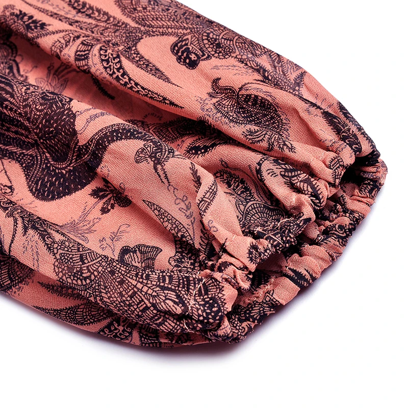 SEQINYY винтажное платье весна осень модный дизайн женские платья с рукавом фонариком и галстуком-бабочкой Длинные Платья с цветочным принтом