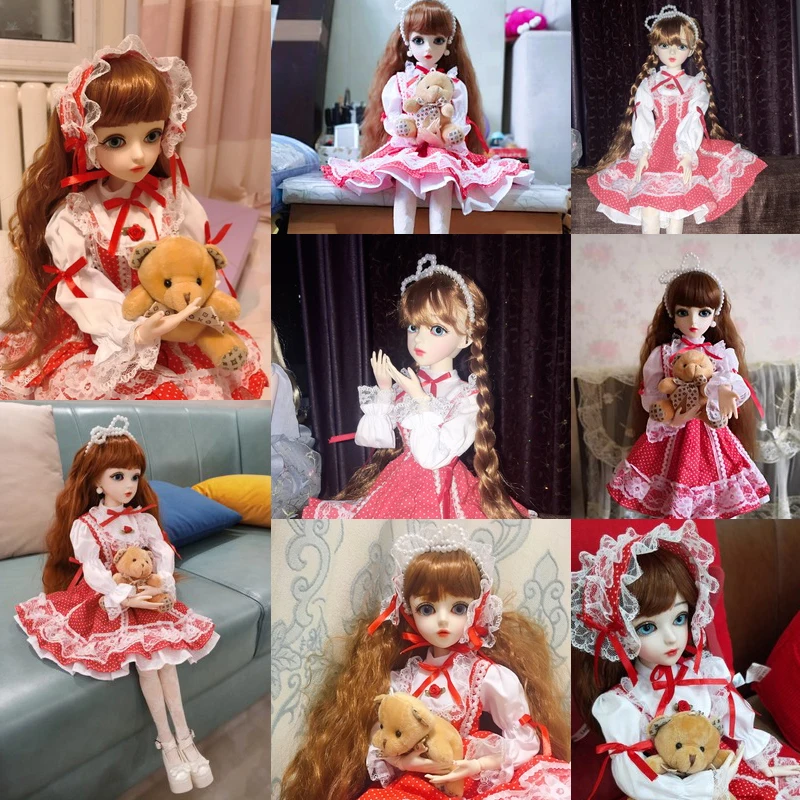 BJD 1/3 куклы для девочек коричневые глаза с BJD одежда парики обувь макияж ручной работы красивые игрушки силиконовые Reborn невесты BJD кукла