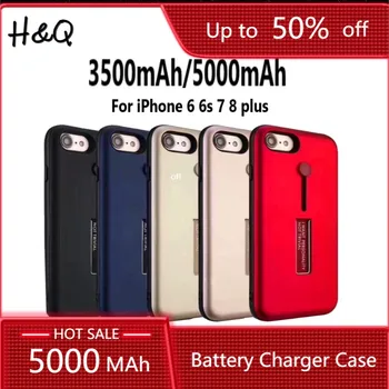 3500/4000 3200mahバッテリー充電器ケースiphone 6 6s 7 8 電源銀行ケース外部バックアップ充電器ケースiphone 6 6s 7 8 プラス