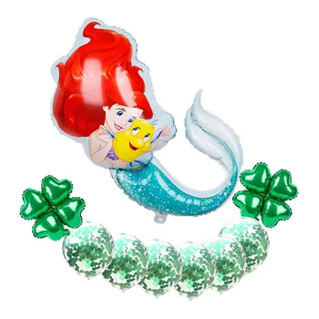 

9Pcs Princess Girl Birthday Balloons Snow White Aurora Ariel Belle party decorations baby shower helium balloon Kids toy Globos