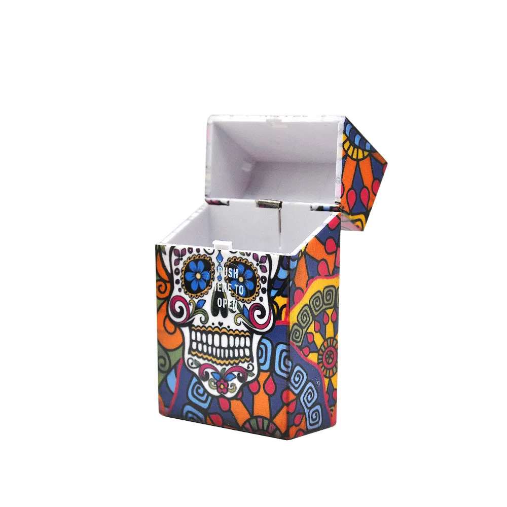 Необычный дизайн бабочка и череп пластиковый чехол для сигарет размер 95x60 мм коробка для сигарет упаковка для табачных сигарет чехол для хранения
