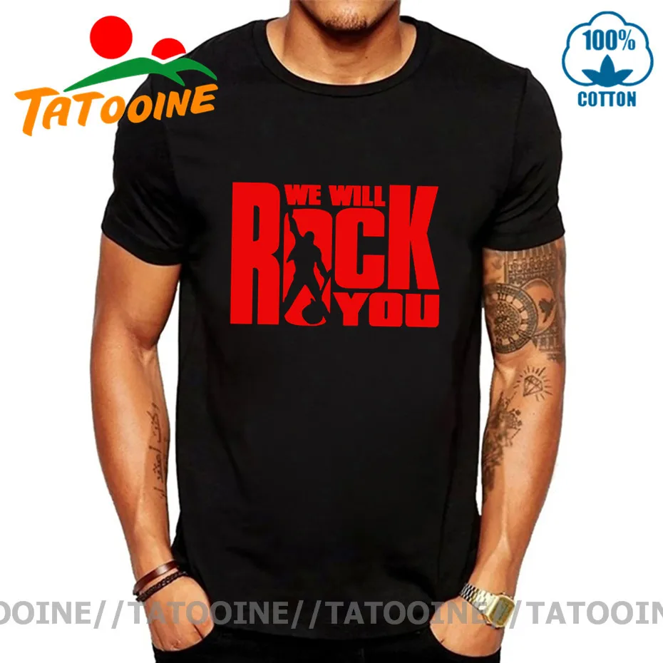 We Will Rock You Футболка мужская хип-хоп королева Рэппер рок-группа футболка фитнес