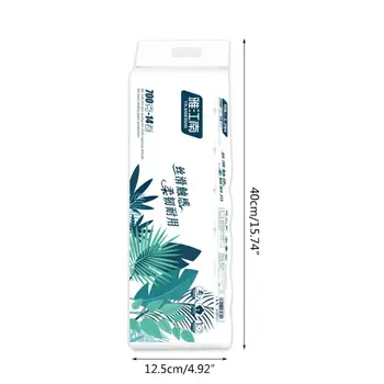 

14 Rolls Paper Home Household 4 Layers Bath No Core Soft Toilet Paper 11UF