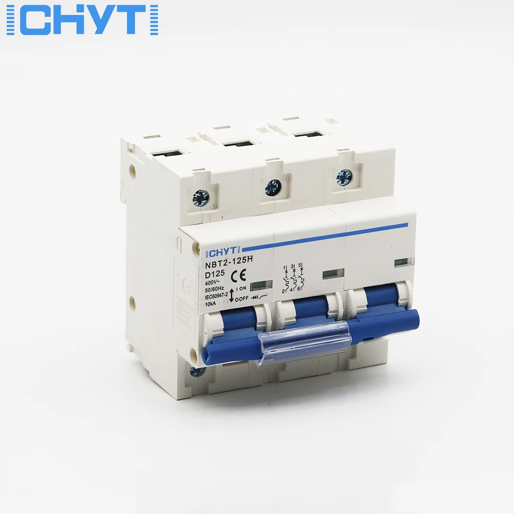 

ICHYTI NBT2-125 3P 80A100A 125A 400VAC MCB Circuit Breaker Miniature main switch D Curve Mater Switch