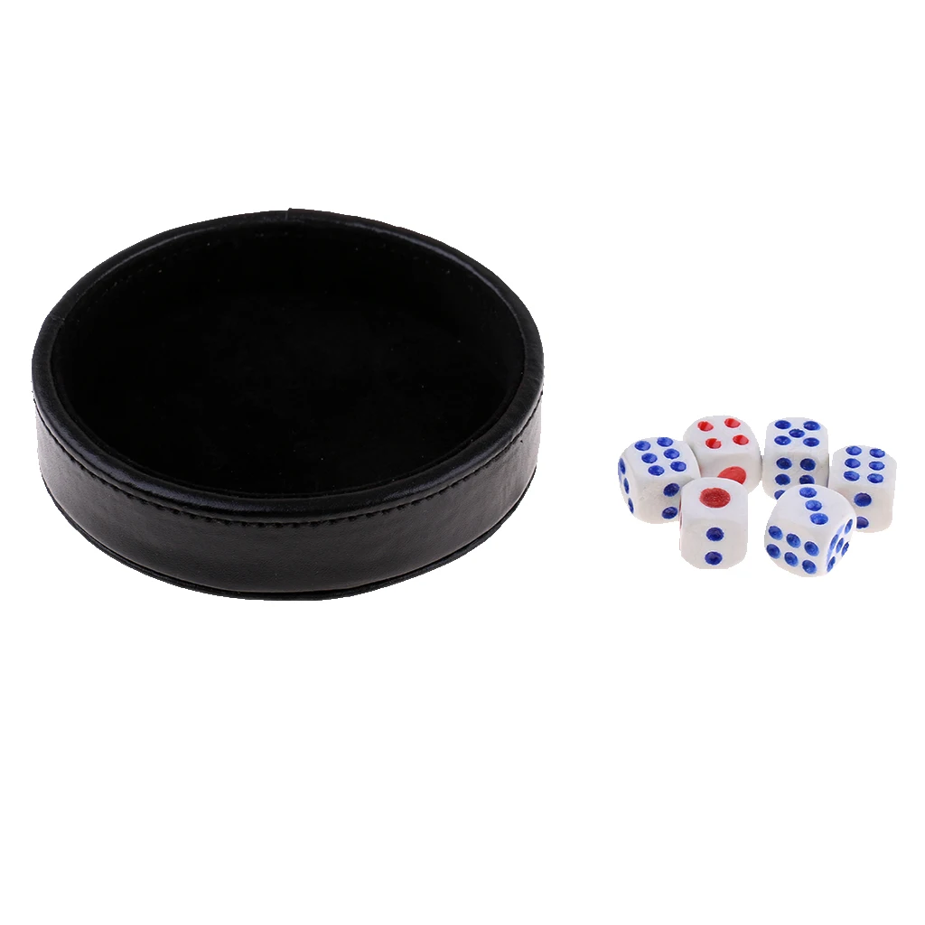 Casino Accessory Dice Cup Tray/Cover Black For Texas Hold'em Poker 21 Point