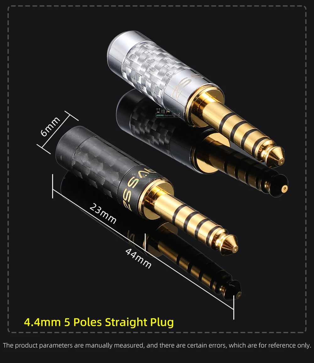 AVSSZ Carbon Fiber 3.5mm Jack Stereo Headphone Plug - Straight/Angle, 3/4/5 Poles, DIY Repair & Replacement (2.5mm, 4.4mm) Description Image.This Product Can Be Found With The Tag Names Computer Cables Connecting, Computer Peripherals, PC Hardware Cables Adapters, Straight angle plug