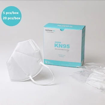 

20 pcs KN95 Dustproof Face Mask PM2.5 95% Filtration 3 Filter Bacterial Protective N95 Mouth Mask Breathable KN95 Mask Cover