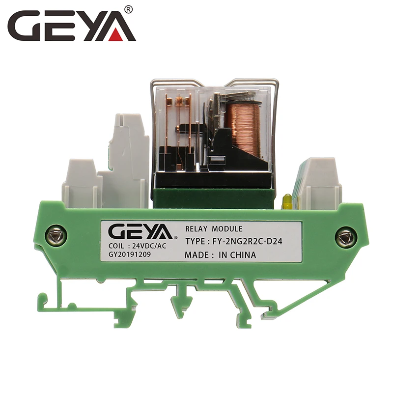 GEYA 2NG2R  2 Channel Omron Relay Module 2NO 2NC DPDT PLC RELAY Interface 12V 24V AC/DC