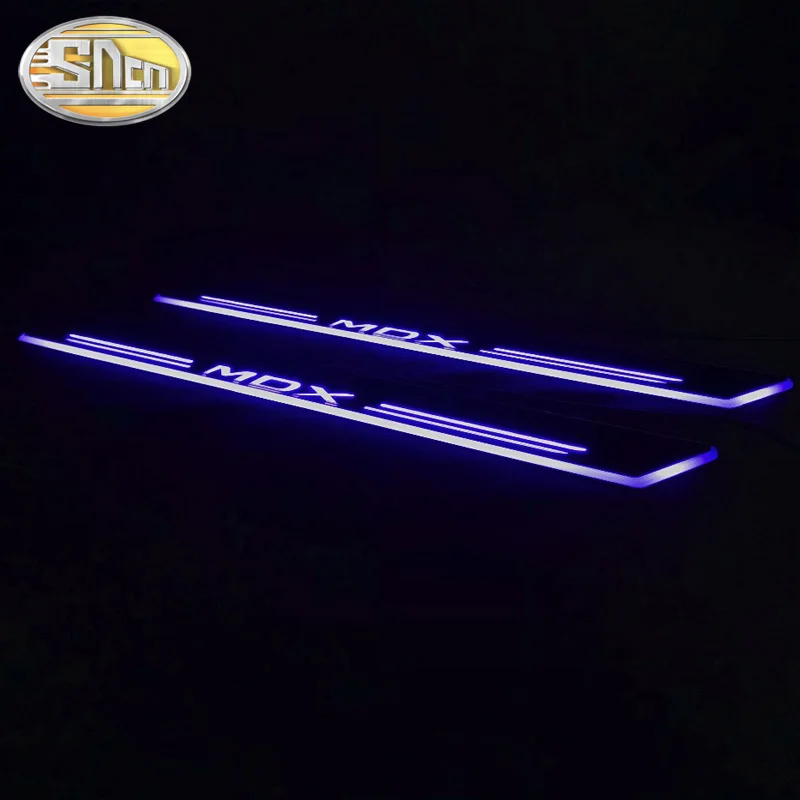 SNCN 4 шт. акриловый движущийся светодиодный приветственный автомобиль педаль накладка педаль порога дорожка светильник для Acura MDX