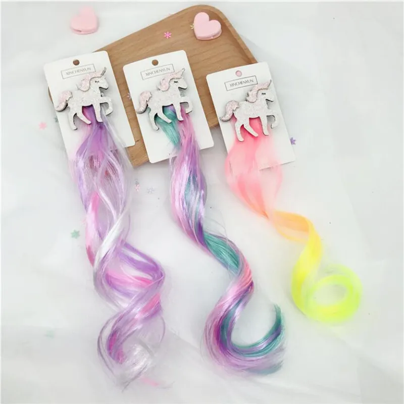 Cute Girls Hairpin Child Twist Hair Clip Simple Barrette Unicorn Cartoon Hair Rope Accessori Kids Wig Rope Hair Braider