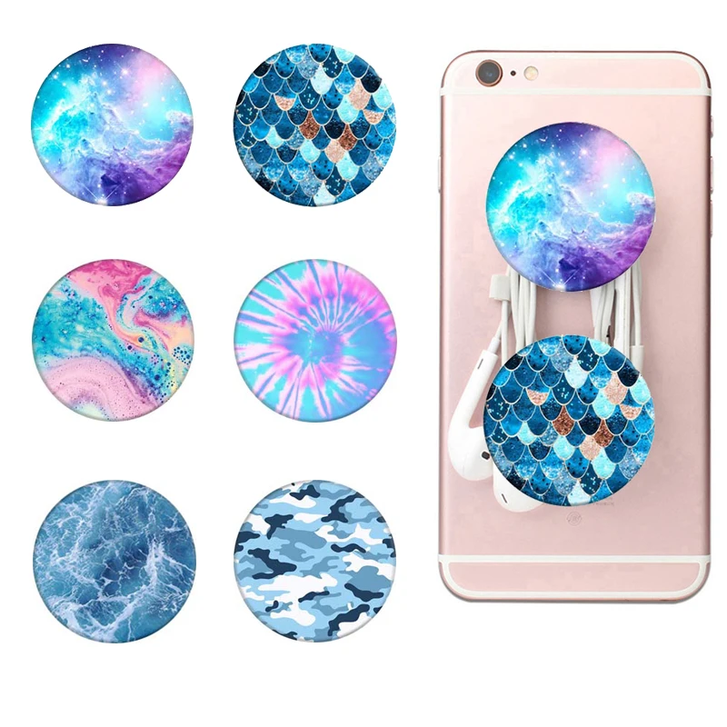 С рисунком из мультфильма Круглый популярный мобильный телефон держатель карман