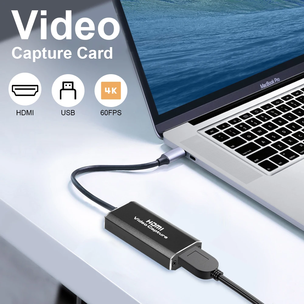 Tarjeta de captura de vídeo 4K, USB 3,0, 2,0, HDMI, HD, 1080p, grabador de vídeo, caja de registro para interruptor de cámara, transmisión en vivo, grabación, Recorde PS4